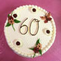 Himbeer-Vamillecreme-Torte zum 60. Geburtstag.